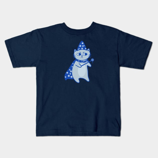 Wizard Cat Kids T-Shirt by awesomesaucebysandy